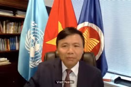 Đại sứ Đặng Đình Quý, Trưởng phái đoàn đại diện thường trực Việt Nam tại Liên hợp quốc. (Ảnh: Hữu Thanh/TTXVN) 