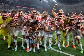 Đội tuyển Croatia giành hạng 3 World Cup 2022 sau khi chiến thắng đội tuyển Maroc 2-1. (Ảnh: AFP/TTXVN)
