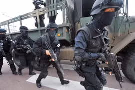 Binh sỹ Hàn Quốc tham gia một cuộc tập trận. (Ảnh: AFP/TTXVN)
