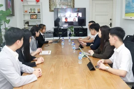 Đại hội nhiệm kỳ II của Hội sinh viên Việt Nam tại Singapore được tổ chức dưới hình thức trực tiếp kết hợp trực tuyến. (Ảnh: Lê Dương/Vietnam+)