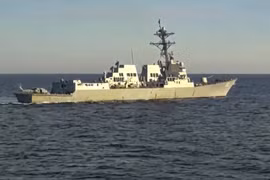 Tàu khu trục USS Chafee của Mỹ. (Nguồn: AP) 