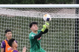 U23 Việt Nam tập luyện trước trận giao hữu với U23 Jordan