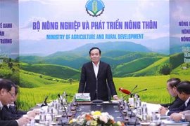 Phó Thủ tướng Chính phủ Trần Lưu Quang phát biểu tại buổi làm việc với Bộ Nông nghiệp và Phát triển Nông thôn. (Ảnh: Vũ Sinh/TTXVN)