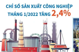 [Infographics] Chỉ số sản xuất công nghiệp tháng Một tăng 2,4%