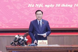 Chủ tịch Quốc hội Vương Đình Huệ phát biểu tại hội nghị. (Ảnh: Doãn Tấn/TTXVN) 