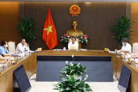 Phó Thủ tướng Lê Văn Thành chủ trì hội nghị. (Ảnh: Nguyễn Điệp/TTXVN) 