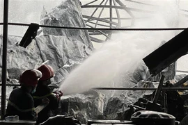 Hiện trường vụ cháy. (Ảnh: TTXVN phát) 