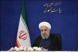 Tổng thống Iran Hassan Rouhani phát biểu tại Tehran. (Ảnh: IRNA/TTXVN)