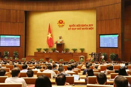 Quang cảnh phiên họp ngày 5/4 kỳ họp thứ 11, Quốc hội khóa XIV. (Ảnh: Phương Hoa/TTXVN)