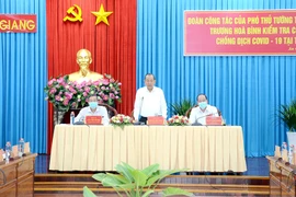 hó Thủ tướng Thường trực Trương Hòa Bình phát biểu tại buổi làm việc. (Ảnh: Công Mạo/TTXVN)