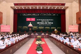 Hội nghị lần thứ 24 Ban Chấp hành Đảng bộ Thành phố Hồ Chí Minh khóa XI. (Ảnh: Xuân Khu/TTXVN)