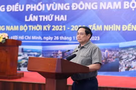 Thủ tướng Phạm Minh Chính phát biểu khai mạc hội nghị. (Ảnh: Dương Giang/TTXVN)
