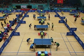 Thi đấu bóng bàn. (Ảnh minh họa. Nguồn: TTXVN)