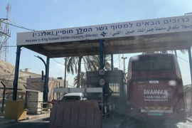 Cửa khẩu Allenby Bridge tại biên giới giữa Israel và Jordan. (Ảnh: Vũ Hội/TTXVN)