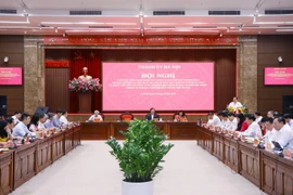 Quang cảnh buổi làm việc. (Ảnh: Văn Điệp/TTXVN)