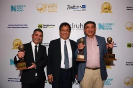 Thành phố Hà Nội được nhận giải thưởng Điểm đến thành phố Golf tốt nhất thế giới năm 2023. (Ảnh: TTXVN phát)