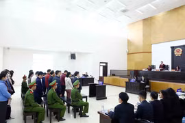 Quang cảnh phiên tòa. (Ảnh: Phạm Kiên/TTXVN)