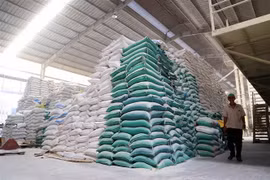 Kho gạo của một công ty. (Ảnh: Hồng Đạt/TTXVN)