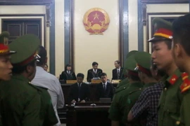 Phiên tòa xét xử sơ thẩm bị cáo Phạm Công Danh và đồng phạm. (Ảnh: Hoàng Hải/TTXVN)