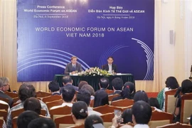 Quang cảnh buổi họp báo. (Ảnh: Lâm Khánh/TTXVN)