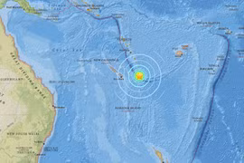 Bản đồ vị trí xảy ra trận động đất. (Nguồn: earthquake.usgs.gov)