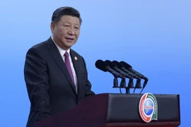 Chủ tịch Trung Quốc Tập Cận Bình phát biểu tại Hội nghị thượng đỉnh Diễn đàn Hợp tác Trung Quốc-châu Phi (FOCAC) 2018 ở Bắc Kinh ngày 3/9. (Nguồn: THX/TTXVN)