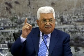 Tổng thống Palestine Mahmoud Abbas phát biểu trong một cuộc họp tại Ramallah. (Nguồn: AFP/TTXVN)