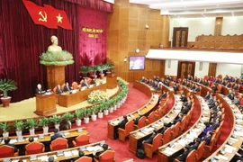 Toàn cảnh khai mạc Hội nghị Trung ương 7, sáng 7/5. (Ảnh: Trí Dũng/TTXVN)