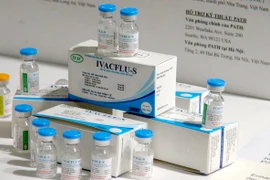 Sản phẩm vắcxin phòng cúm mùa do Việt Nam sản xuất. (Ảnh: TTXVN/Vietnam+)