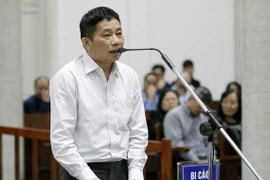 Bị cáo Ninh Văn Quỳnh, nguyên Kế toán trưởng kiêm Trưởng ban Tài chính kế toán và Kiểm toán PVN. (Ảnh: Văn Điệp/TTXVN)