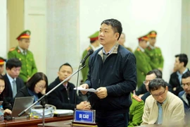 Bị cáo Đinh La Thăng nói lời nói sau cùng. (Nguồn: TTXVN)