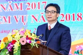 Phó Thủ tướng Vũ Đức Đam phát biểu tại hội nghị. (Ảnh: Phương Hoa/TTXVN)