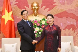 Chủ tịch Quốc hội Nguyễn Thị Kim Ngân tiếp Phó Chủ tịch Quốc hội Myanmar Eye Thar Aung. (Ảnh: Dương Giang/TTXVN)