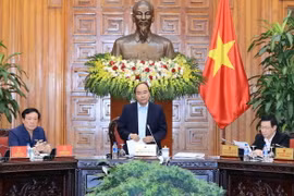 Thủ tướng Nguyễn Xuân Phúc phát biểu tại buổi làm việc. (Ảnh: Thống Nhất/TTXVN)