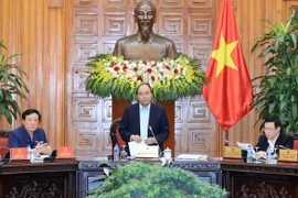 Thủ tướng Nguyễn Xuân Phúc phát biểu tại buổi làm việc. (Ảnh: Thống Nhất/TTXVN)