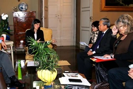 Quang cảnh cuộc gặp. (Ảnh: Huy Thông/TTXVN)