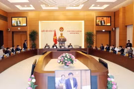 Toàn cảnh phiên họp thứ 22 của Ủy ban Thường vụ Quốc hội. (Ảnh: Trọng Đức/TTXVN)
