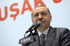 Tổng thống Thổ Nhĩ Kỳ Recep Tayyip Erdogan. (Nguồn: THX/TTXVN)