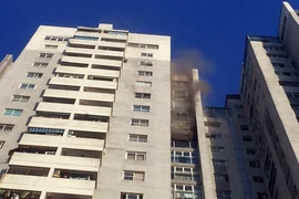 Hiện trường nơi xảy ra vụ cháy. (Nguồn: TTXVN phát)