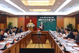 Phiên họp của Ủy ban Kiểm tra Trung ương. (Ảnh: Phương Hoa/TTXVN)
