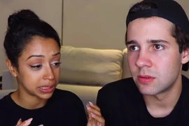 Liza Koshy and David Dobrik trong video chia tay trên YouTube.