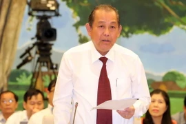 Phó Thủ tướng Thường trực Trương Hòa Bình phát biểu. (Ảnh: Trọng Đức/TTXVN)