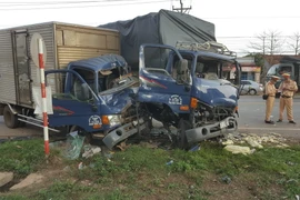 Hiện trường vụ tai nạn. (Ảnh: Đậu Tất Thành/TTXVN)