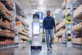 Chip Nvidia được sử dụng trong robot tự hành như con rotbot trên trong một kho hàng của hãng Lowe’s ở Mỹ. (Nguồn: Lowe’s)