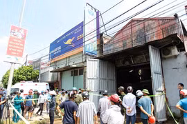 Hiện trường vụ hỏa hoạn. (Nguồn: Vietnam+)