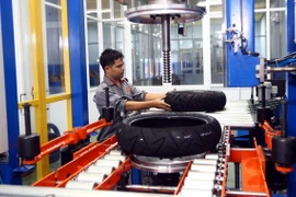 Dây chuyền sản xuất lốp tại Xí nghiệp Casumina Hóc Môn (Công ty Cổ phần Công nghiệp Cao su Miền Nam). Ảnh minh họa. (Ảnh: Danh Lam/TTXVN)