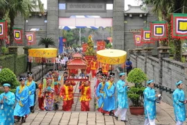 Lễ Giỗ tổ Hùng Vương năm 2017 ở Thành phố Hồ Chí Minh. (Ảnh: An Hiếu/TTXVN)