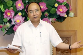 Thủ tướng Chính phủ Nguyễn Xuân Phúc, Trưởng Ban Chỉ đạo phát biểu tại phiên thảo luận. (Ảnh: Thống Nhất/TTXVN)