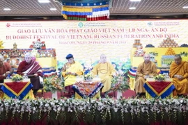 Quang cảnh buổi giao lưu. (Ảnh: Dương Trí/TTXVN)