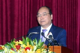 Thủ tướng Nguyễn Xuân Phúc phát biểu chỉ đạo tại hội nghị. (Ảnh: Thống Nhất/TTXVN )